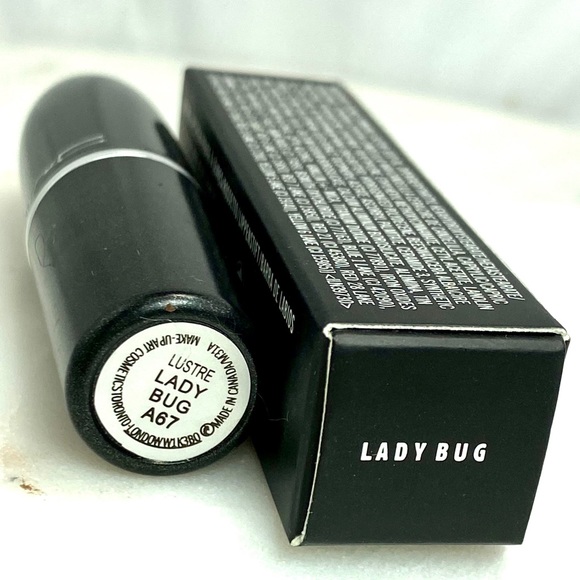 MAC Lustre Lip Care Lipstick Lady Bug Med-Dark Red - Picture 4 of 8